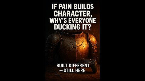 If Pain Builds Character, Why’s Everyone Ducking It? Built Different — Still Here. 🏋 ♂ 🩹💬