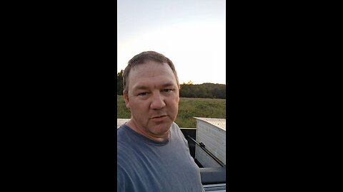 A summer sunset on the farm