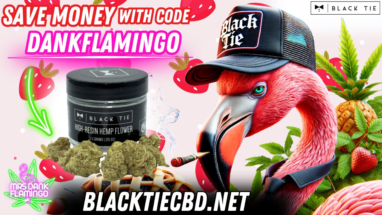 Tasting Some Strawberry Strudel from Black Tie CBD! Mrs Dank Flamingo Review!!