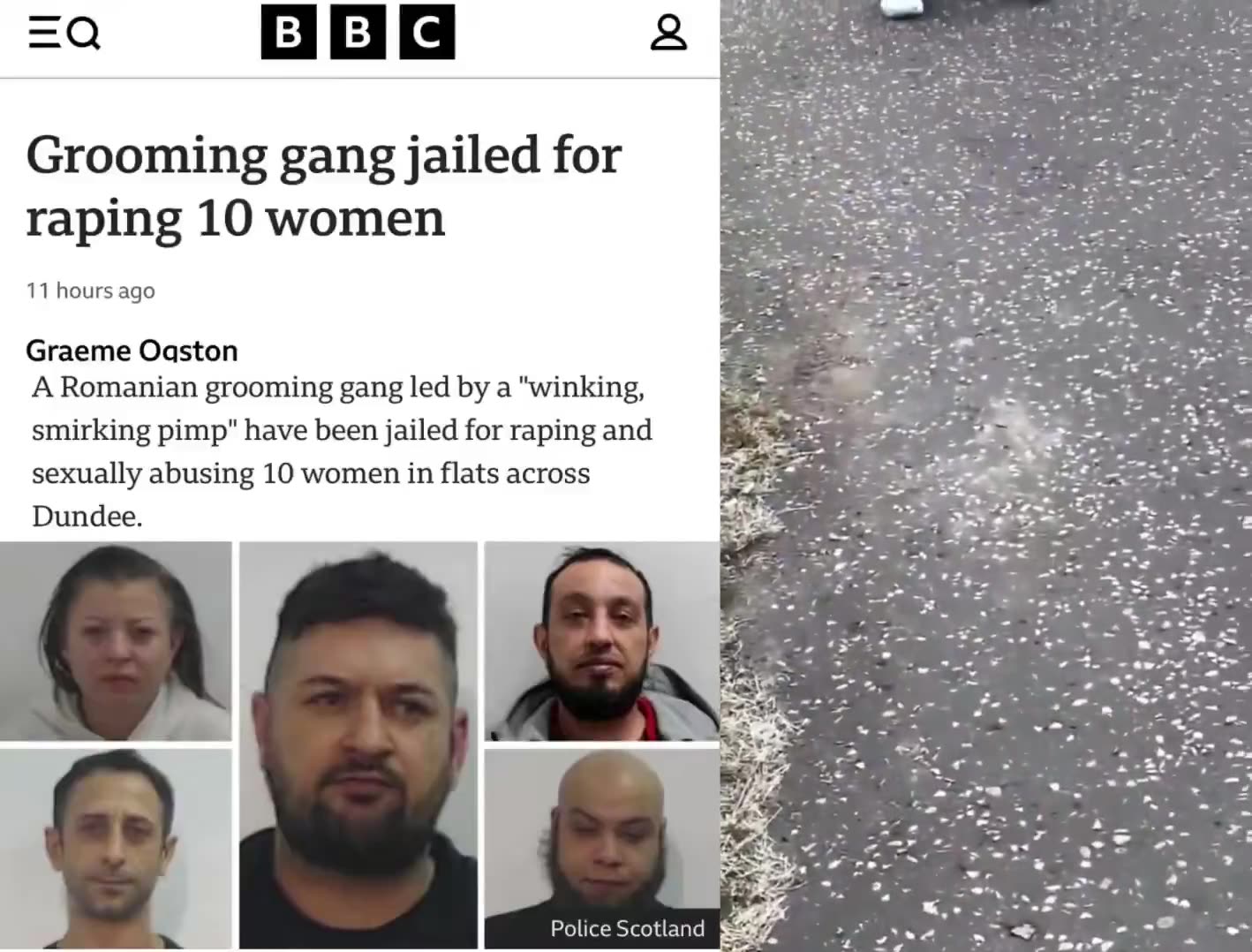 The young Scottish girl, who was forced to brandish a knife and an axe to defend herself