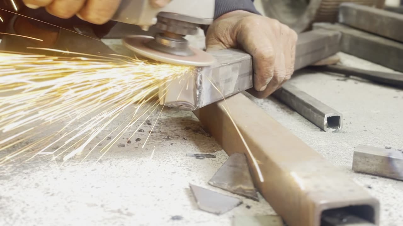 Powerful Hand Grinder in Action – Precision Grinding at Work