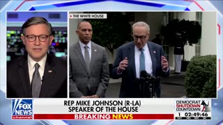 Mike Johnson Says Schumer 'Willing' To Force Shutdown Because Someone Is 'Coming For Him'