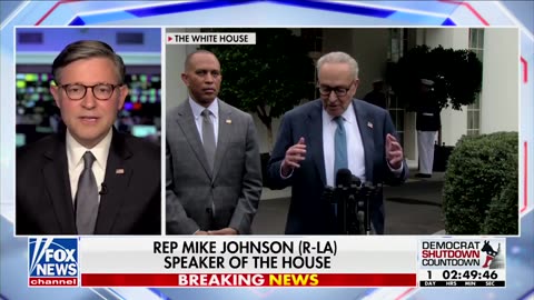 Mike Johnson Says Schumer 'Willing' To Force Shutdown Because Someone Is 'Coming For Him'