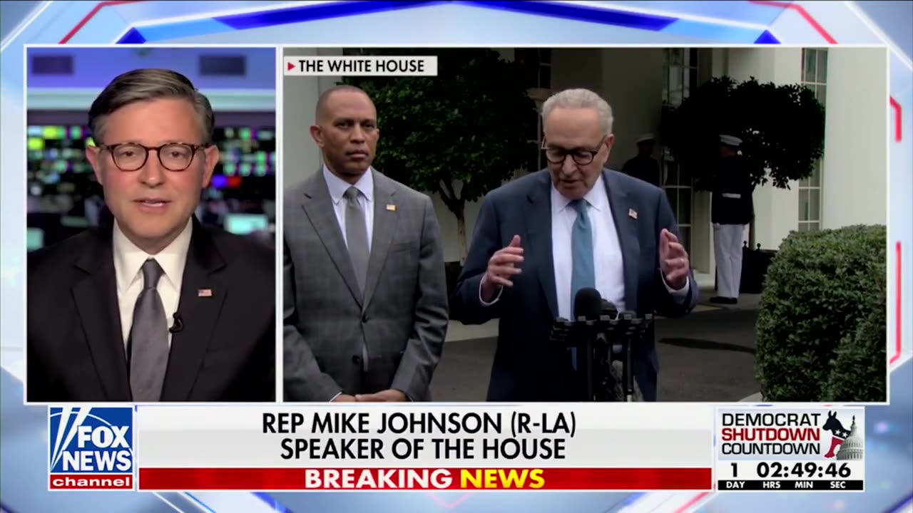 Mike Johnson Says Schumer 'Willing' To Force Shutdown Because Someone Is 'Coming For Him'