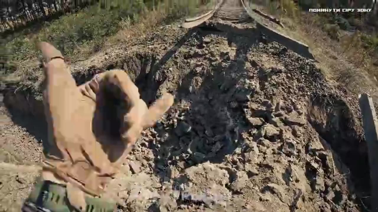 Ukrainian Sappers Infiltrate Russian Lines an Plant Explosives On To Railroad Tracks