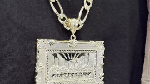 Solid 14K Gold Last Supper Pendant Setup