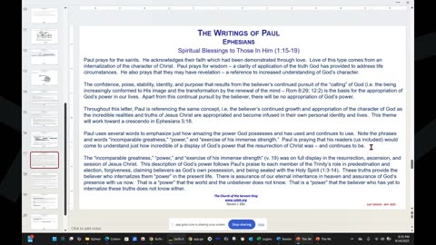 Ephesians Concluding Overview – Pt 2