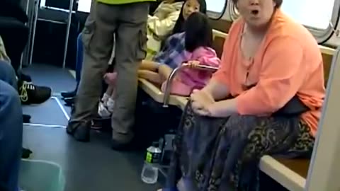 Insane Jewish woman on public bus in California "Serve the Jews or DIE, Goy!"