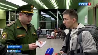 Russian Men Being Conscripted at Airports and Train Stations