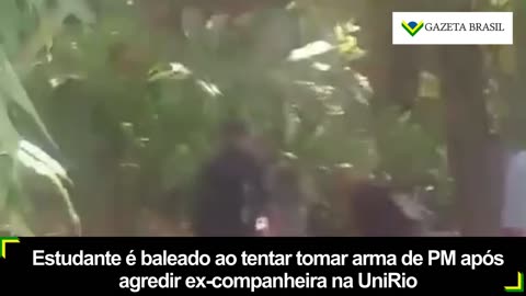Estudante é baleado ao tentar tomar arma de PM após agredir ex-companheira na UniRio