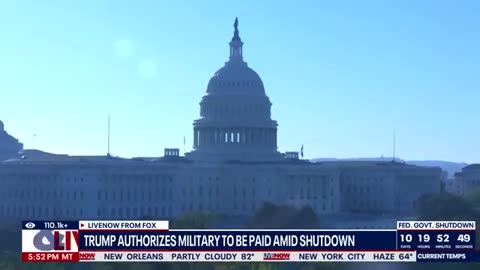 President Trump orders Pentagon to pay military troops amid shutdown