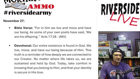 Riverside Morning Ammo Daily Devotional 11.27.25