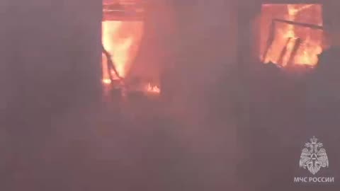 Massive Fire at Old Folks Home in Russia(Everything is Under Control)