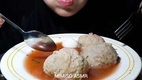 ASMR MUKBANG - SUPER SPICY MEATBALLS