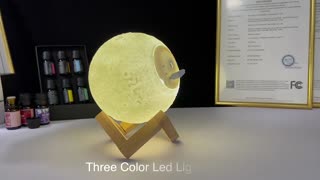 USB Ultrasonic Air Humidifier 3D Moon Lamp Night Light