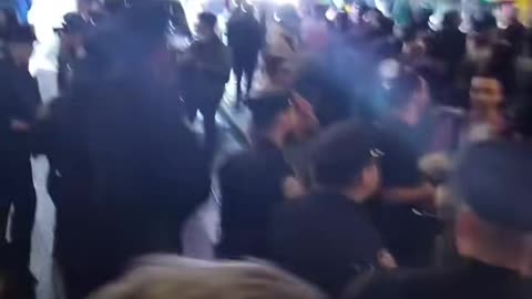 A year ago New Yorkers: "US & Israel burn people alive. Arms embargo now."