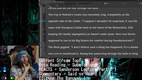 Beta Reading + REACTS + Commentary + Sanderson Part 6! Wheel of Time! New Ballen Style Political Horror story!