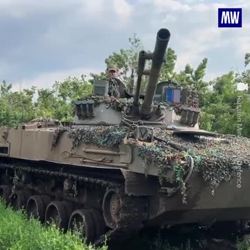 Armoured group of paratroopers working on BMD-4M
