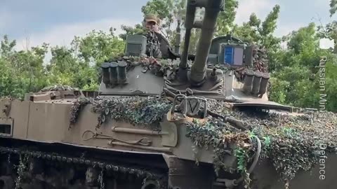 Armoured group of paratroopers working on BMD-4M