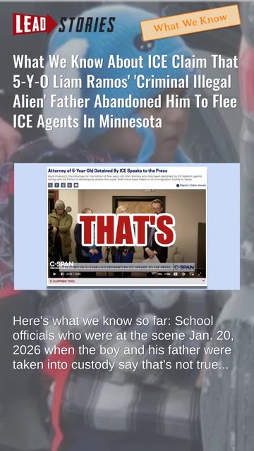 What We Know About ICE Claim 5-Y-O Liam Ramos' Father Abandoned Him To Flee ICE Agents In Minnesota