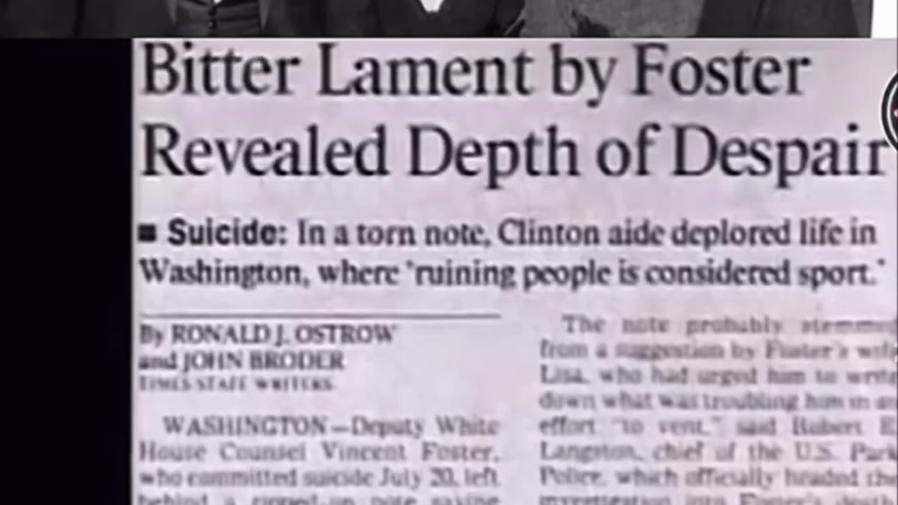 Unsolved mystery Vince Foster suicide note claimed to be a forgery