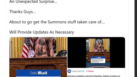 ‘QAnon Shaman’ from Jan. 6 Sues Trump for $40 TRILLION