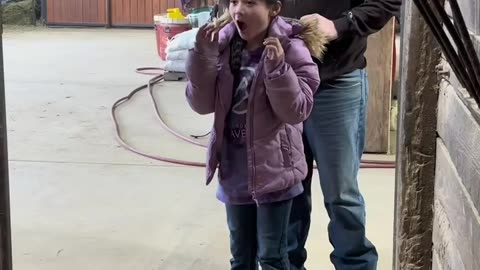 Young Equestrian Receives a Special Christmas Surprise