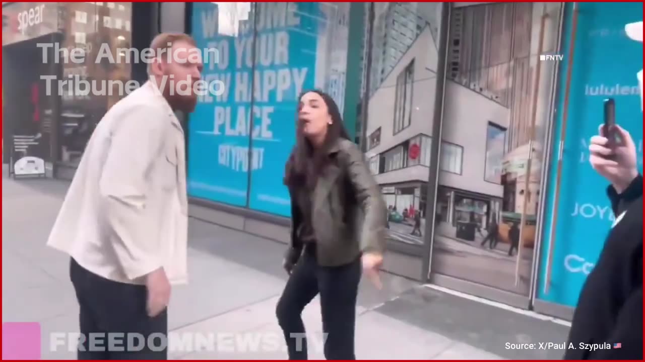 WATCH: AOC Lashes Out at Protestors after Being Confronted on Public Sidewalk