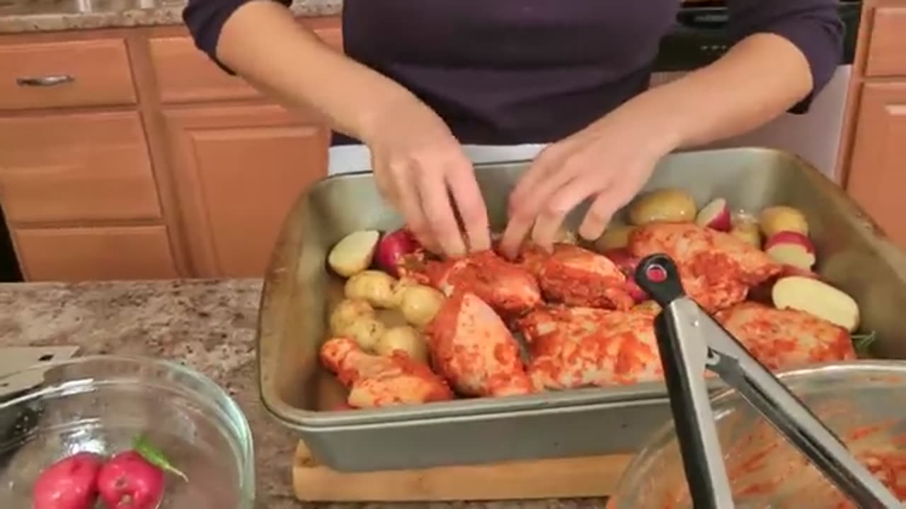 One pan rosted chicken & potatoes recipe