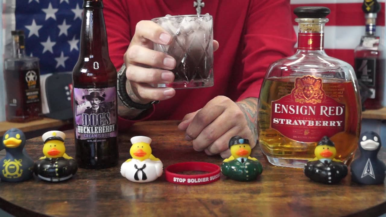 Henry Franklin - Ensign Red Strawberry Whiskey & Doc's Huckleberry Cream Soda