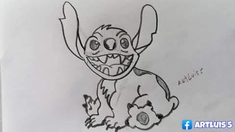 How to Draw Stitch from Lilo and Stitch