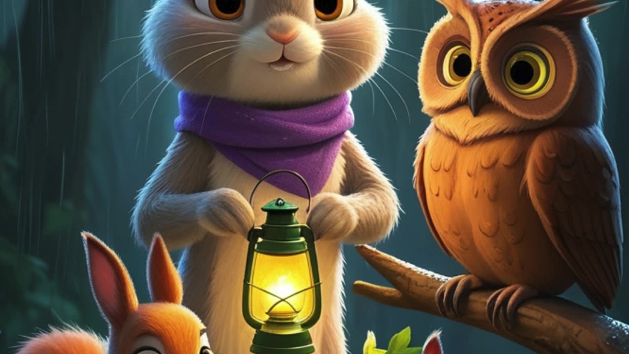 Join us for a heartwarming Urdu kids story — The Brave Little Bunny and the Stormy Night