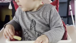 Baby Kayla Snack Time — So Yummy 🥨😋