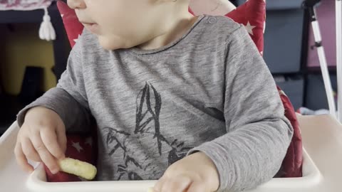 Baby Kayla Snack Time — So Yummy 🥨😋