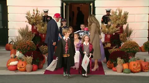 WATCH: President Trump & Melania Celebrate Halloween at the White House.