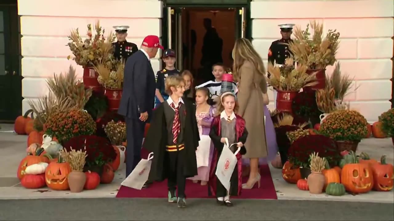 WATCH: President Trump & Melania Celebrate Halloween at the White House.