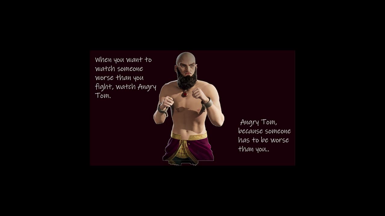 Angry Tom wants to fight all of Oblivion.