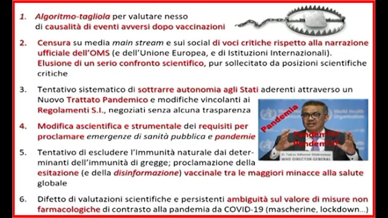 NIENTE E’ COME SEMBRA: OMS, VACCINI E PIANO PANDEMICO – IL RISCHIO DI NON ESSERE LIBERI
