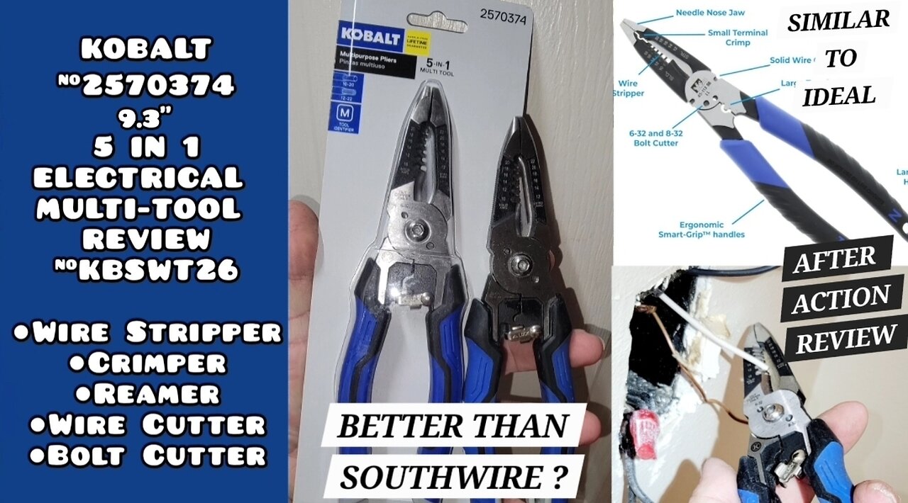 Kobalt 5 in 1 MULTIPURPOSE Wire Stripping Pliers