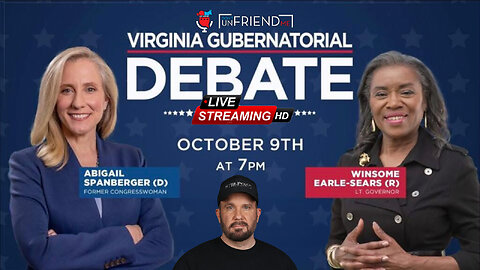 LIVE NATIONWIDE: Virginia Governor Debate - Spanberger vs. Winsome Sears