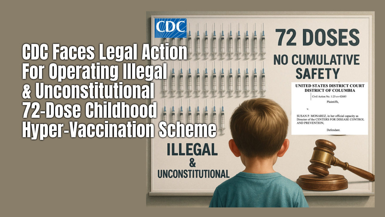 CDC Faces Legal Action for Operating Illegal 72-Dose Childhood Hyper-Vaccination Scheme