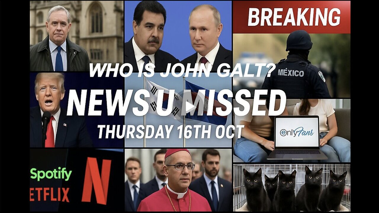NEWS U MISSED WITH PAUL BROOKER & DREW DEMI THURSDAY 16TH OCT 2025 WHO IS JOHN QALT?