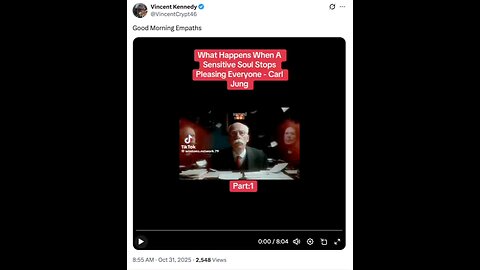 VINCENT KENNEDY : What Happens When a Sensitive Soul Stops Pleasing Everyone -Carl Jung