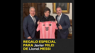 Messi le envía a Milei una camiseta firmada