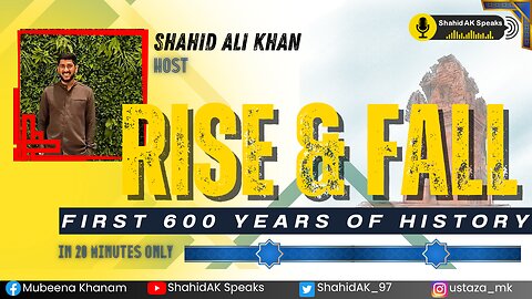 Rise & Fall: 600 Years of History : ابتدائی 600 سال کی تاریخ (20 Minutes Only) ft. Shahid Ali Khan