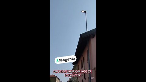 lampioni accesi a Magenta