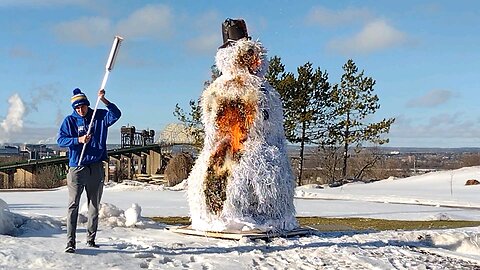 54th Annual Snowman ☃️ Burning at LSSU