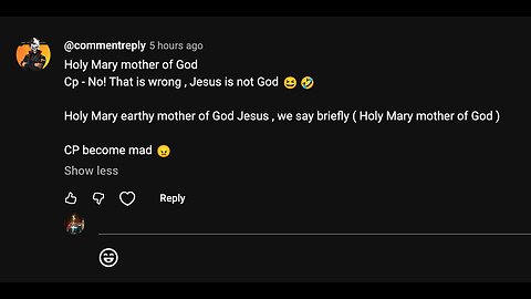 "Holy Mary mother of God" answering the dummies
