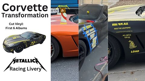 Starting to Look Really Cool...Corvette Wrap....Metallica Livery Transformation
