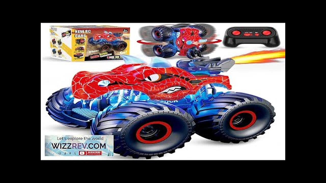 Remote Control Dinosaur Car 2.4GHz RC Monster Trucks for Boys with Spray Review